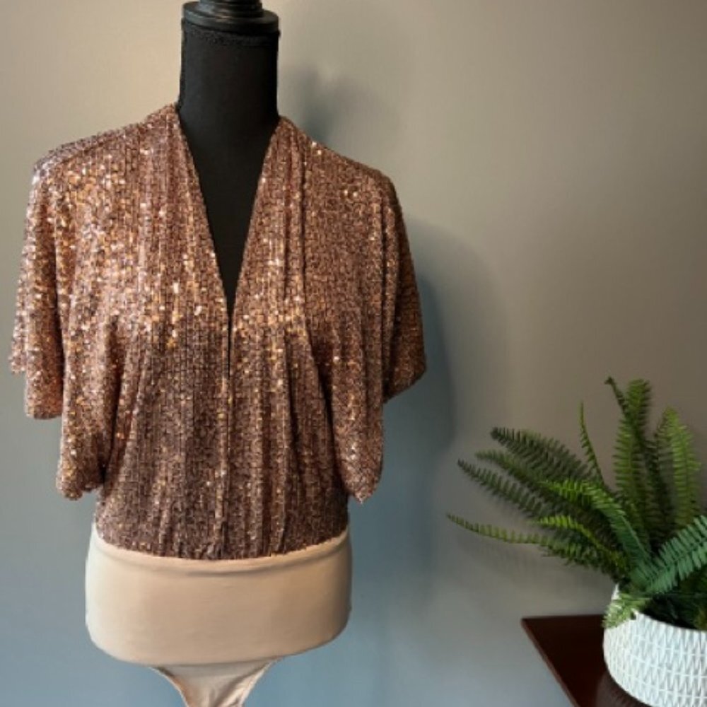Vici Sequin Gold Bodysuit, Extra Small Brand New - 0325 - Picture 2 of 3